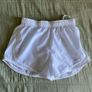 Nike white running shorts
